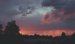 A magic sunset frames the mood � Fox Glacier, 9/29